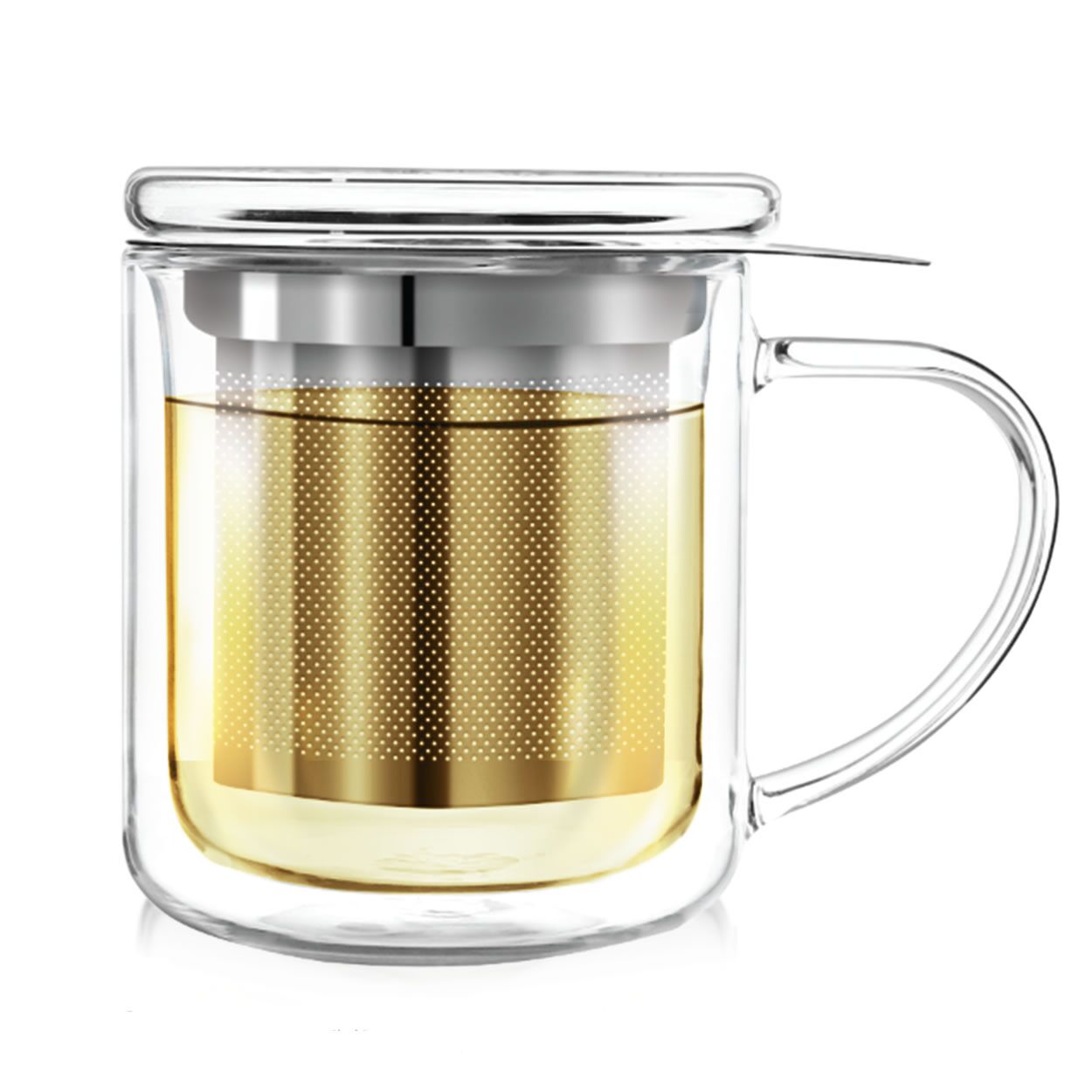 SOLISTA SINGLE-SERVE TEA MAKER - GLASS MUG WITH INFUSER AND LID