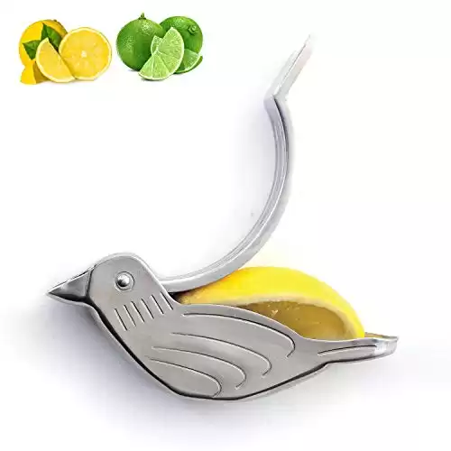 Genting stainless steel manual lemon juicer silver (2 pieces) Bird shape