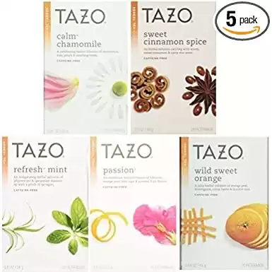 Tazo Herbal Tea 5 Flavor Variety Pack