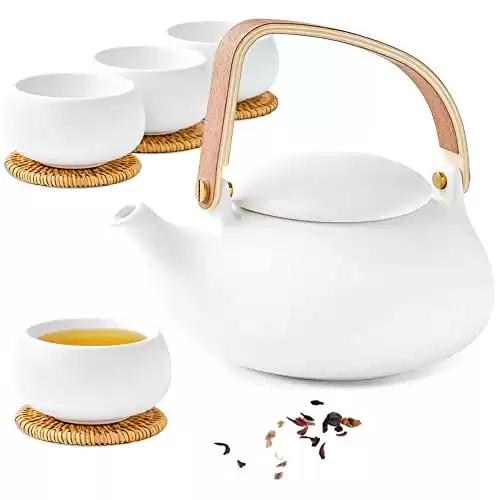 Modern Japanese Tea Pot Set with Infuser
