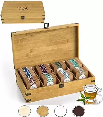 Zen Earth Inspired Bamboo Tea Organizer Box