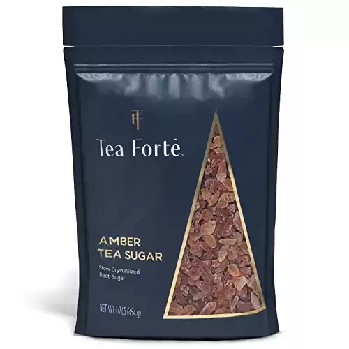 Tea Forte Beet Sugar for Tea, Amber Rock Sugar, 1 Pound Bag