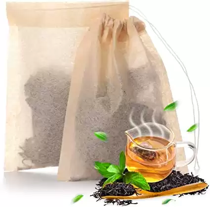 Tea Filter Bags Disposable Tea Infuser with Drawstring