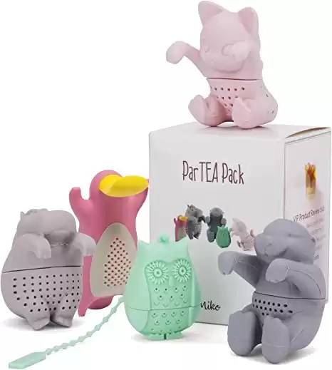 Tea Infuser Set for Loose Tea –  Cute Animal Tea strainer ParTea Pack