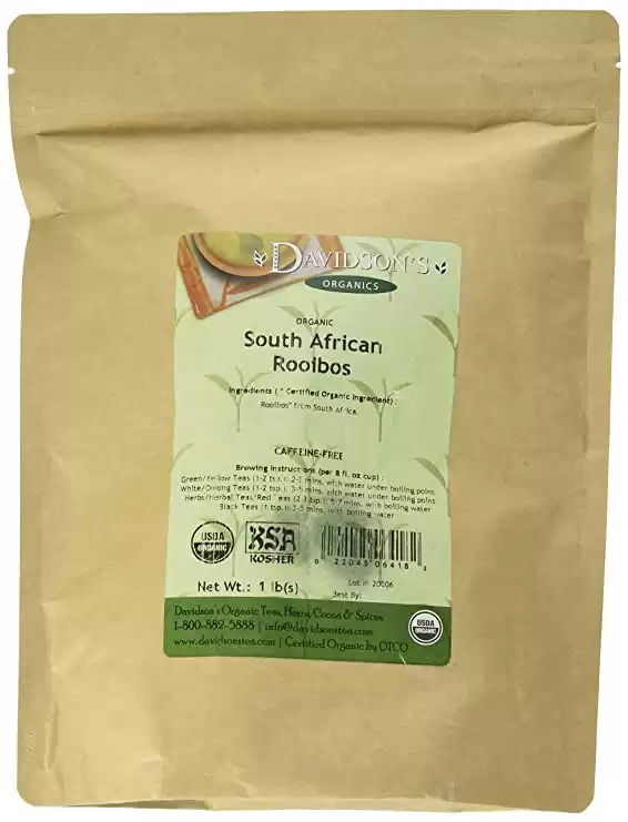Davidson's Tea Bulk, Organic South African Rooibos, 16 Ounce