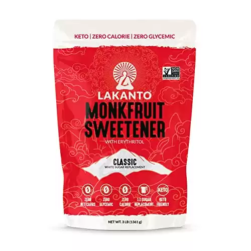 Lakanto Monkfruit Sweetener - 1:1 White Sugar Substitute, Zero Calorie