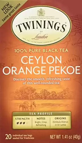 Twinings of London Ceylon Orange Pekoe Tea (Box of 20)