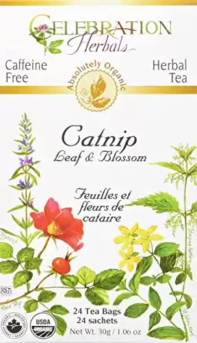 Celebration Herbals Teabags Herbal Catnip Leaf and Blossom Organic