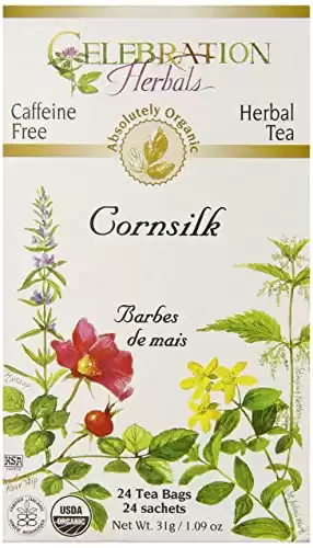 Celebration Herbals Organic Cornsilk Tea Caffeine Free - 24 Herbal Tea Bags