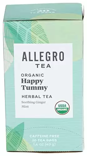 Allegro Tea, Organic Happy Tummy Tea Bags, 20 ct