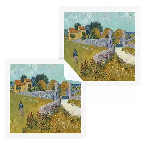 Van Gogh Provence Oil Painting Washcloths Set